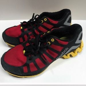 Reebok Shoes | Zigtech Red And Yellow Sneakers | Poshmark